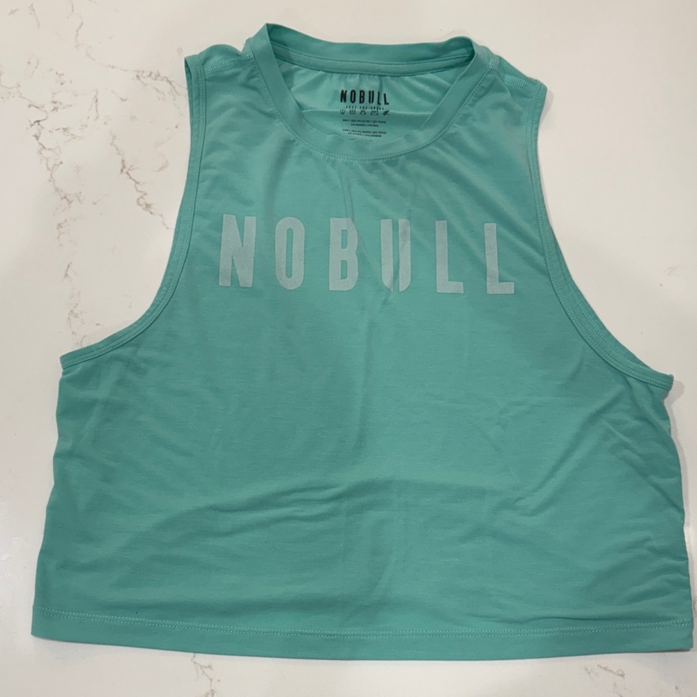 NOBULL Women's Aqua Sleeveless Crop Top